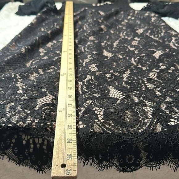 Loft Boudoir Lace Cold Shoulder Black Nude Dress size 4 NEW NWT - Picture 15 of 16